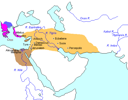 map of the break-up of Alexander's Empire