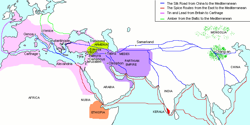 map of the early church outside the Roman Empire