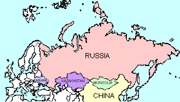 map of Russia