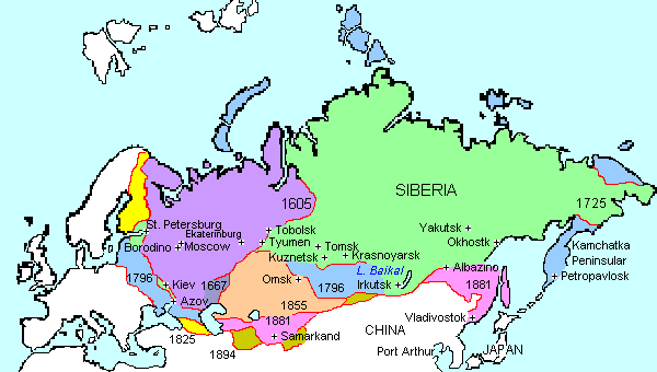 map of Russia