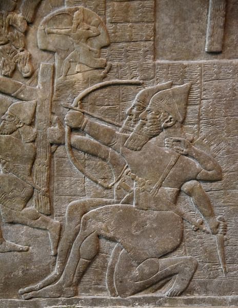 Assyrian siege - wall relief from palace of Ashurnasirpal II at Nimrud Assyrian siege - wall relief from palace of Ashurnasirpal II at Nimrud